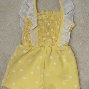 Rachel Zoe Yellow Floral Kids One Piece